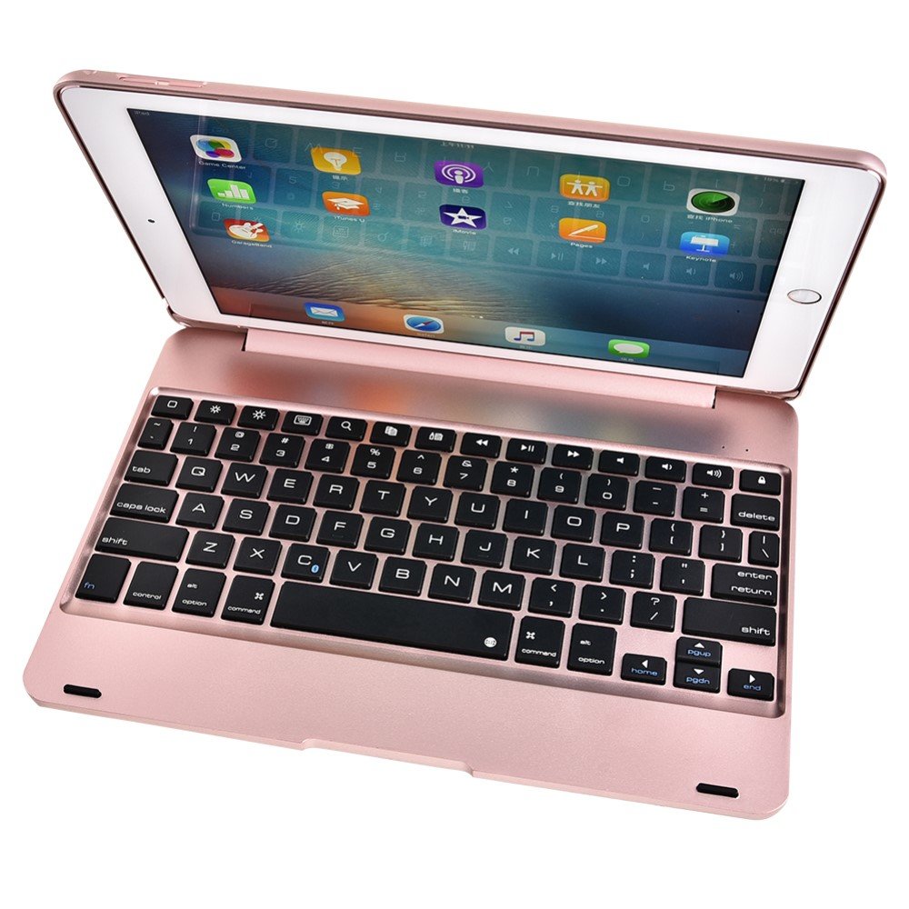 Shop4 iPad Pro Hoes - Bluetooth Keyboard Cover Roze | Shop4tablethoes